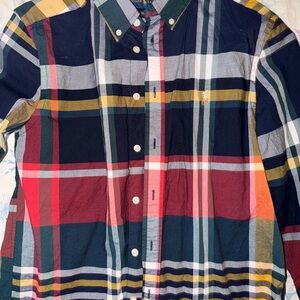 Polo by Ralph Lauren Multicolor Plaid Button Down Shirt L 14/16 boys
